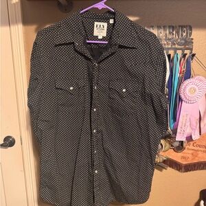 Ely Cattleman Black and White Patterned Shirt